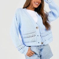 Crochet Crop Half Cardigan