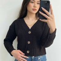 Crop Chunky Cardigan