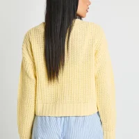 hzz53460_lemon_xl_1 Button Through Crop Cardigan