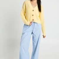 hzz53460_lemon_xl_2 Button Through Crop Cardigan