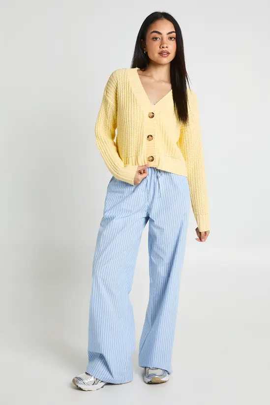 hzz53460_lemon_xl_2 Button Through Crop Cardigan