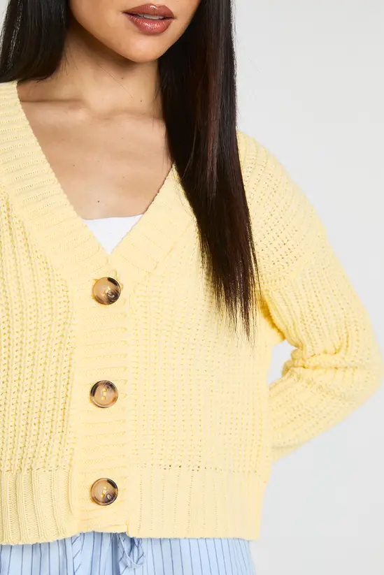 hzz53460_lemon_xl_3 Button Through Crop Cardigan